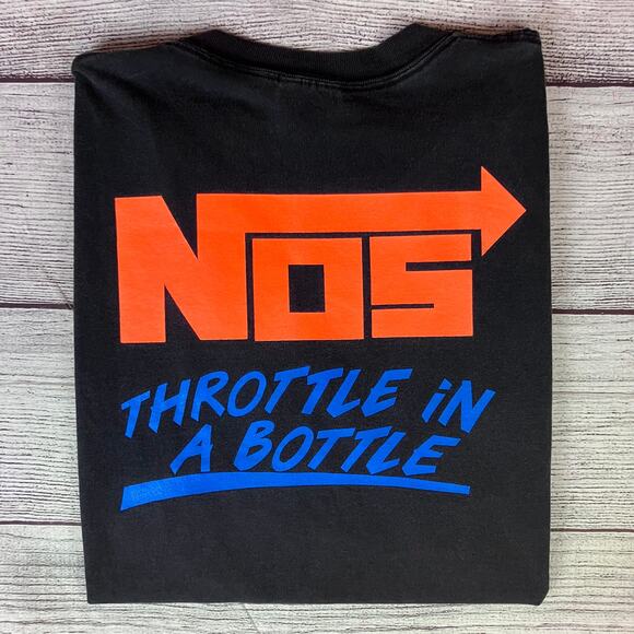 Vintage NOS Energy Drinks Throttle In A Bottle T-shirt - Picture 1 of 6